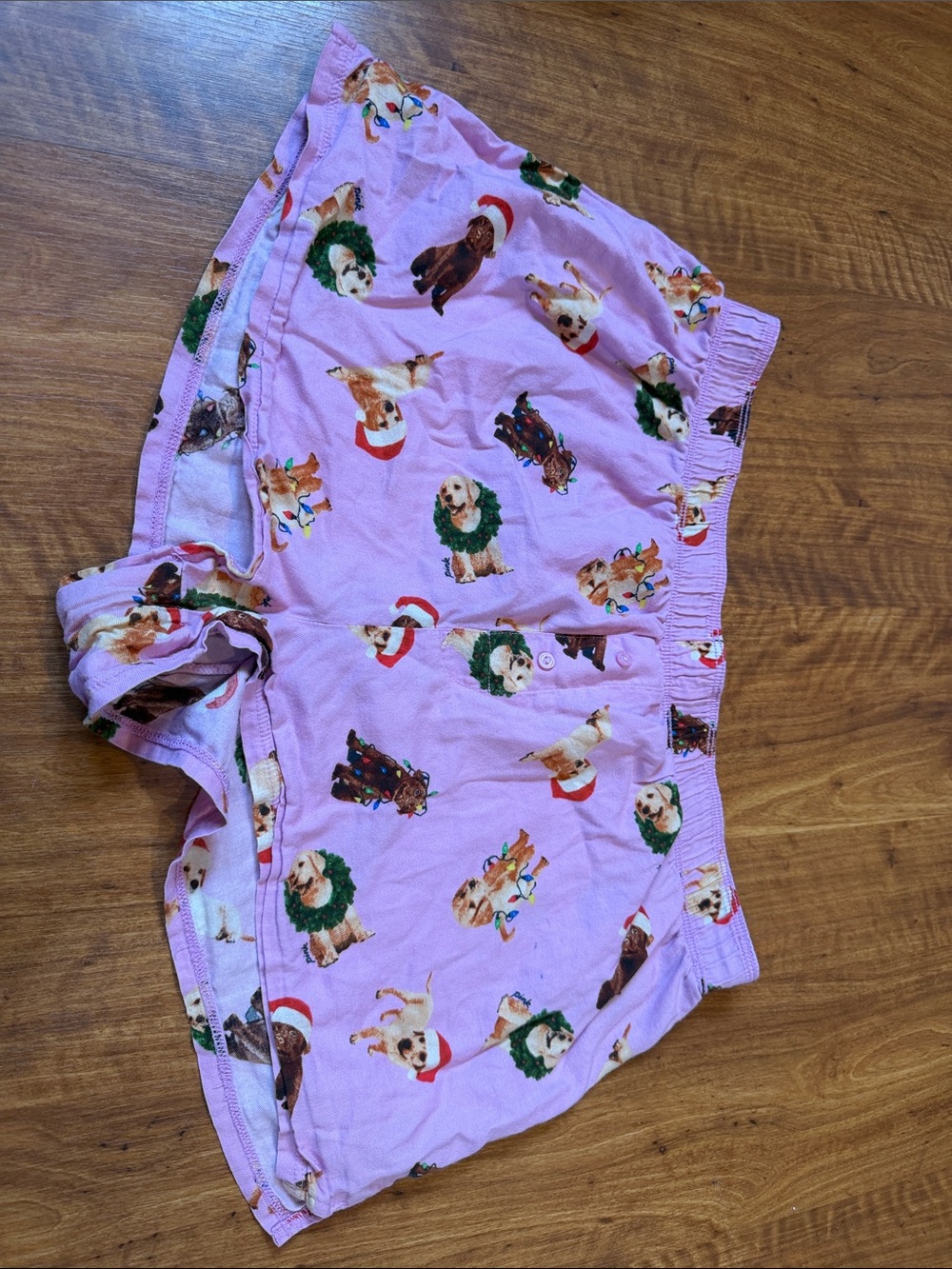 PINK Victoria's Secret Pink Puppy Holiday Lounge Shorts